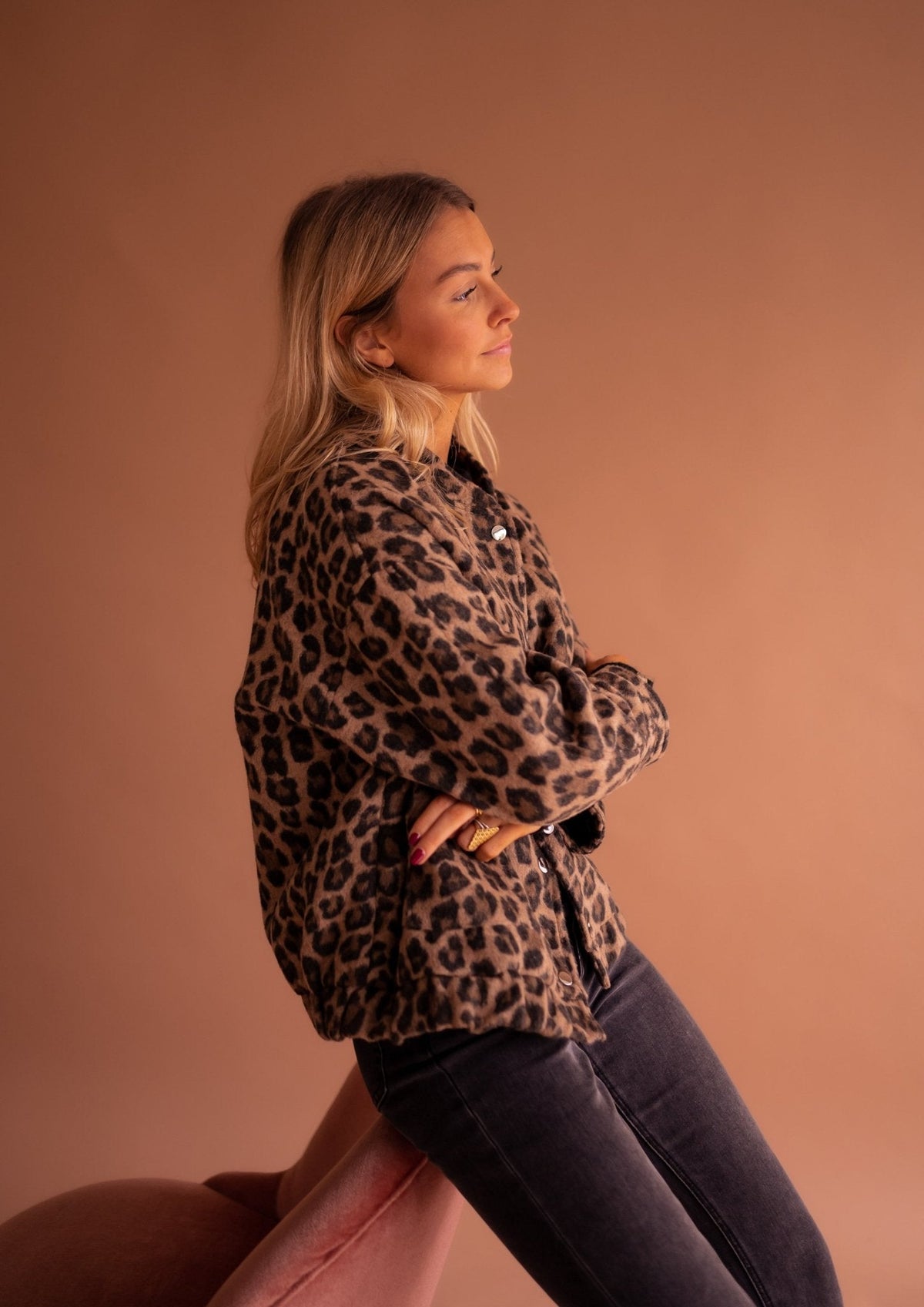 MANISIA | LEOPARD PRINT TRANSITIONAL JACKET