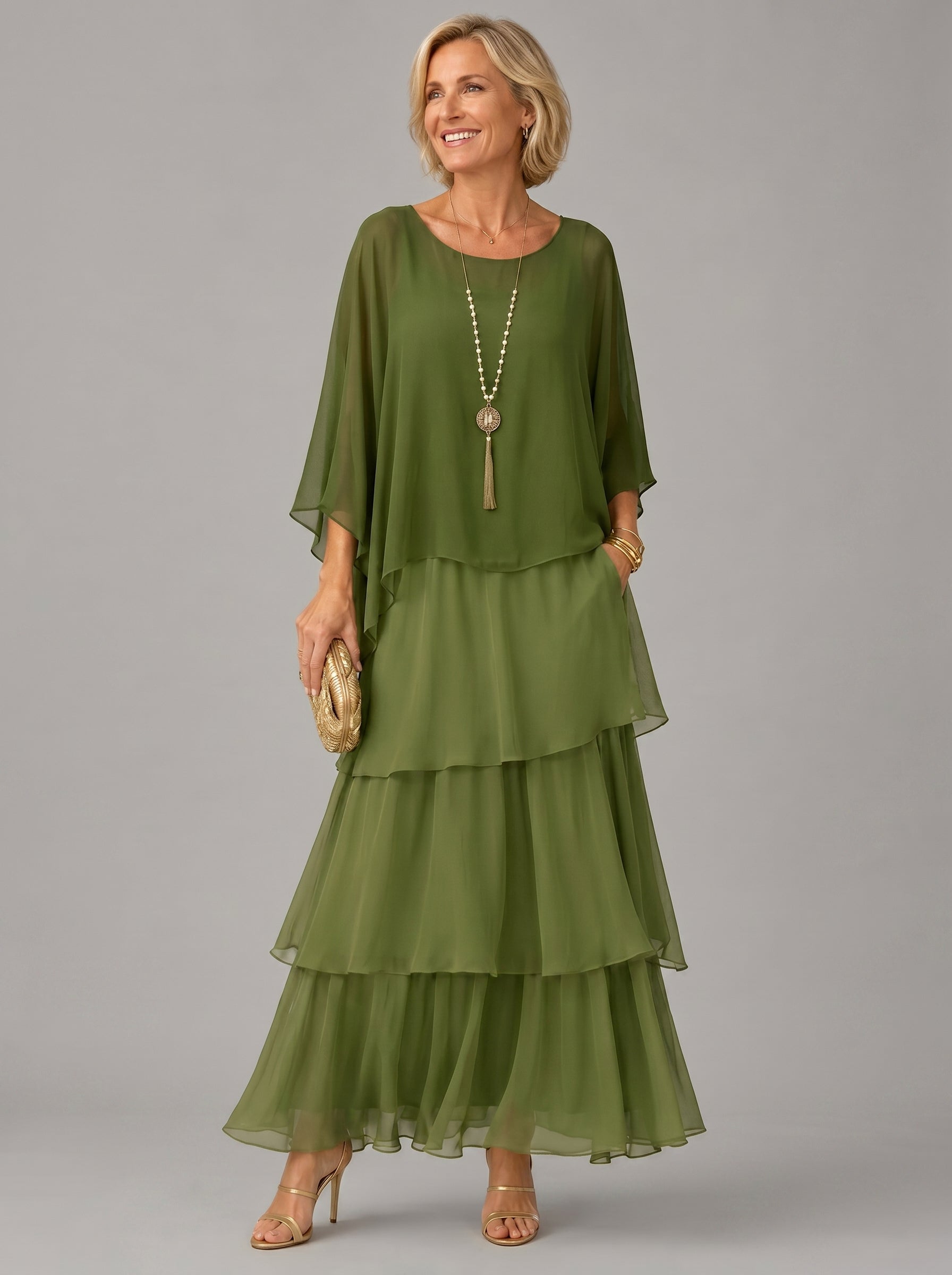 LULU | ELEGANT TUMMY COVERING FLOWING MAXI DRESS