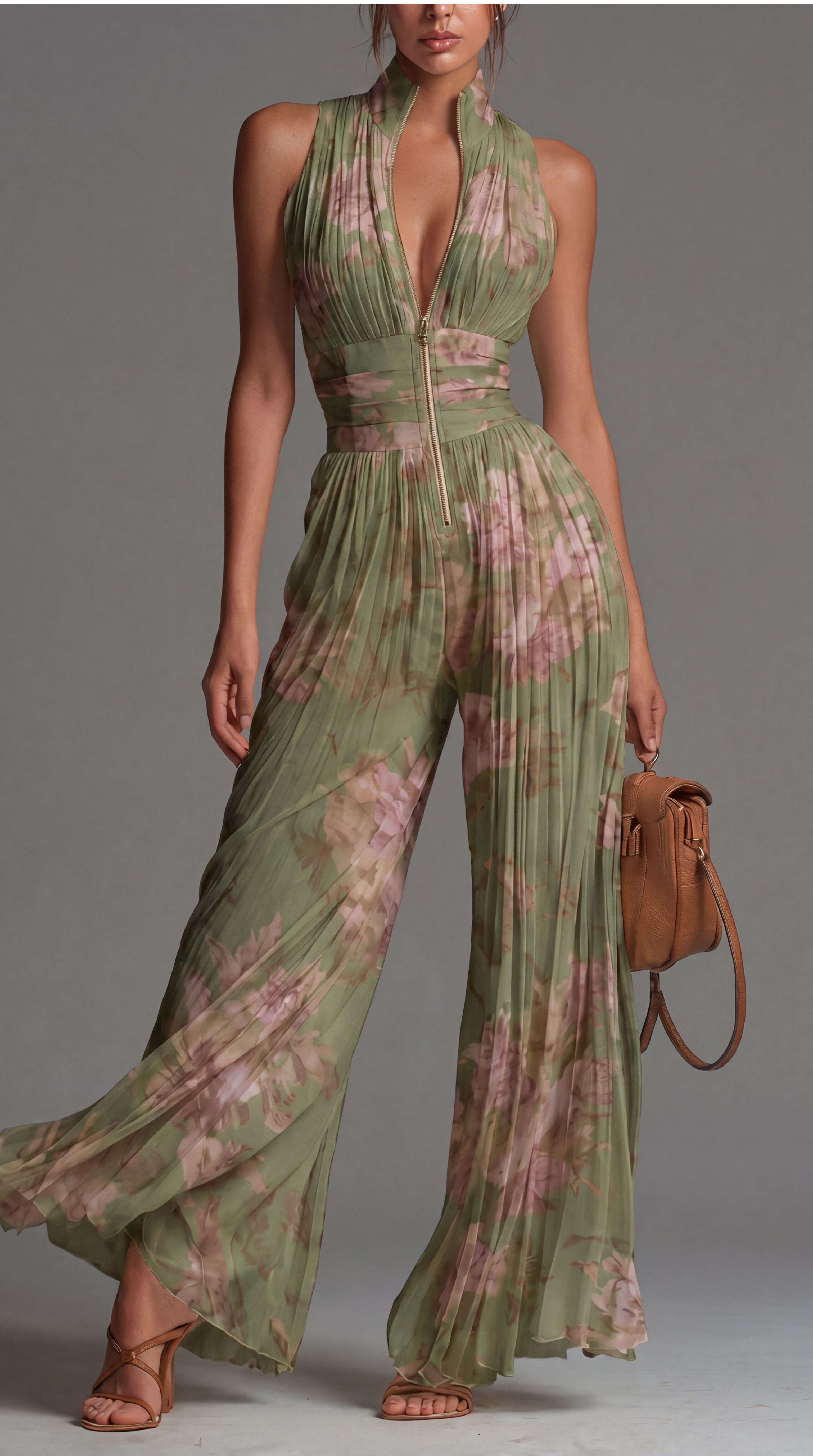 VIOLET | ELEGANT FLORAL CHIFFON JUMPSUIT