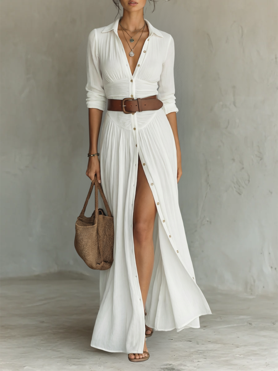 LIVVY | ELEGANT TUMMY COVERING MAXI DRESS