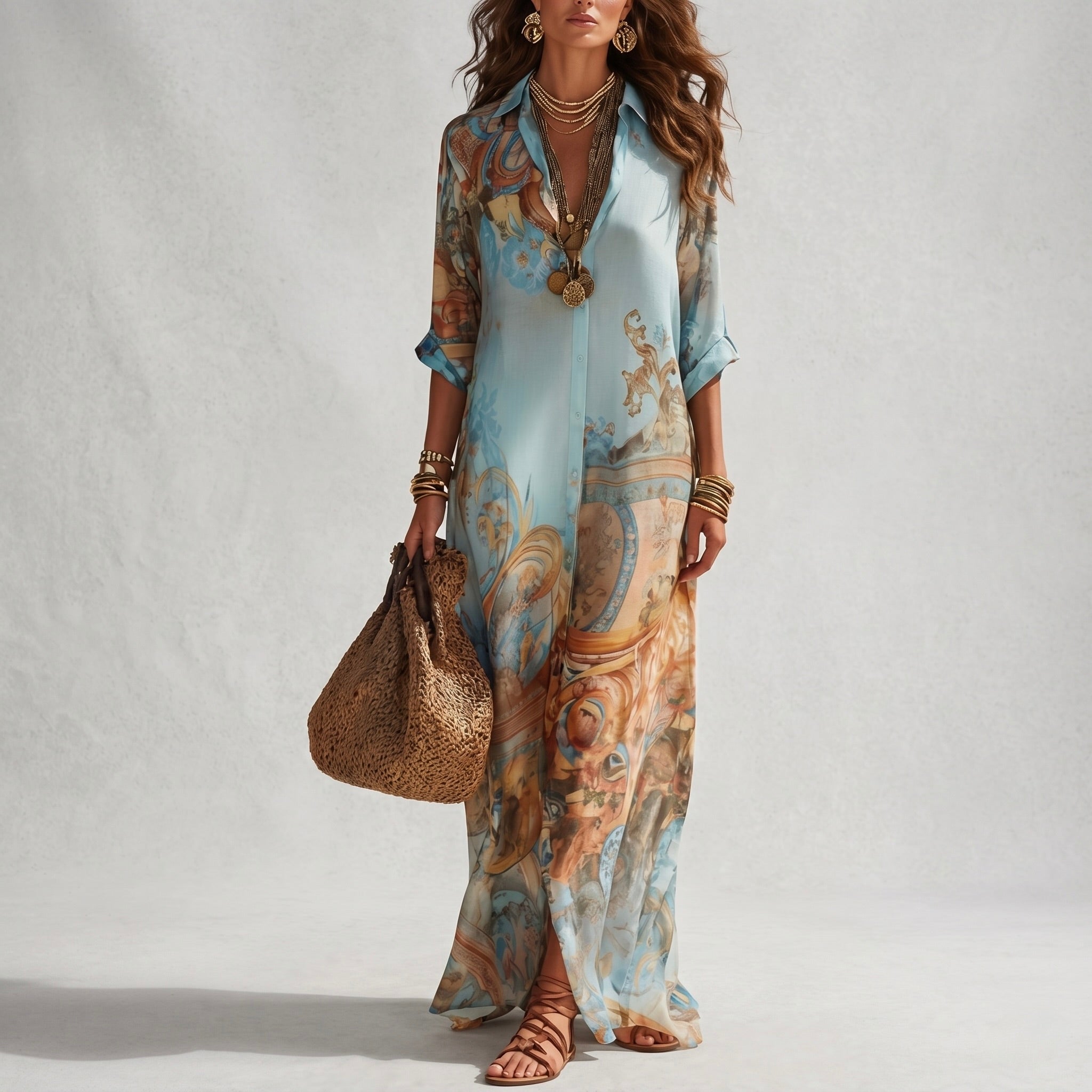 HOPE | ELEGANT TUMMY COVERING FLOWING SUMMER DRESS