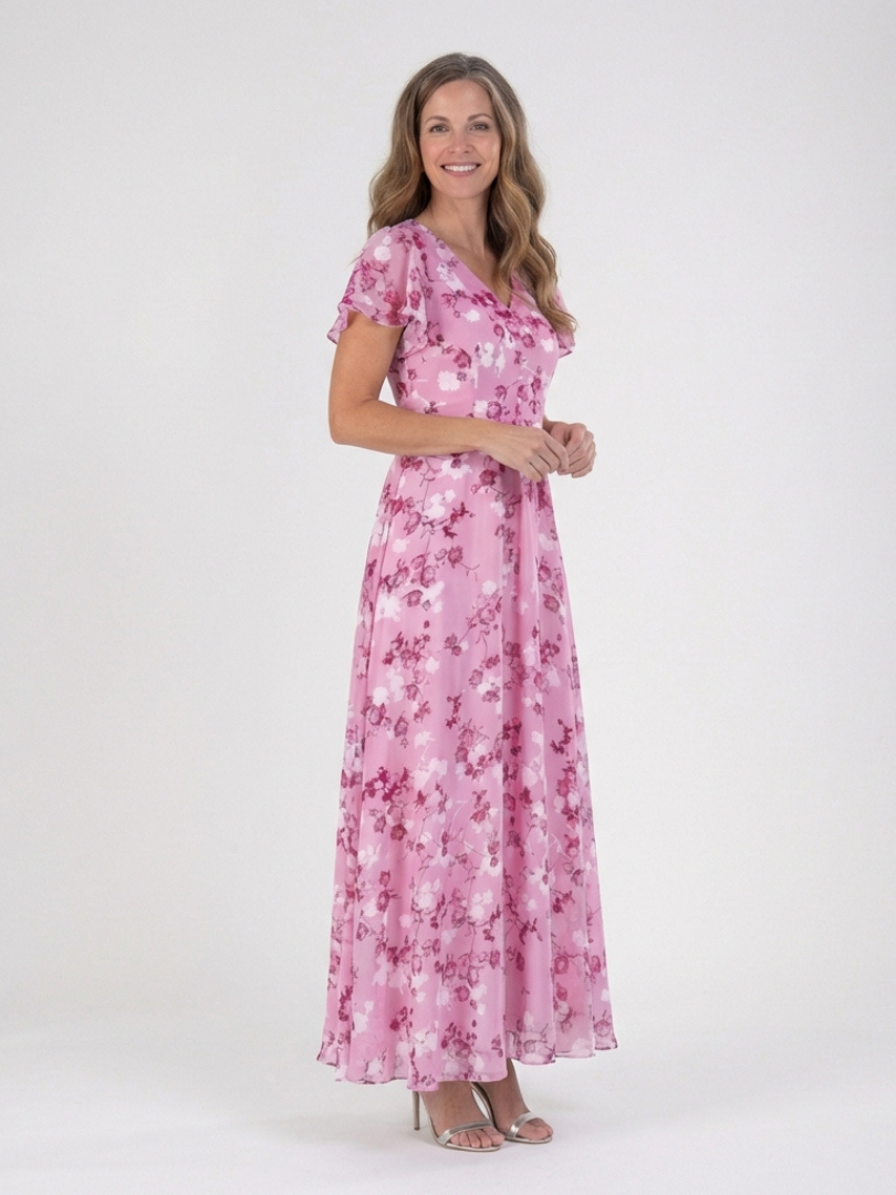 ELENA | TUMMY COVERING FLORAL MAXI DRESS
