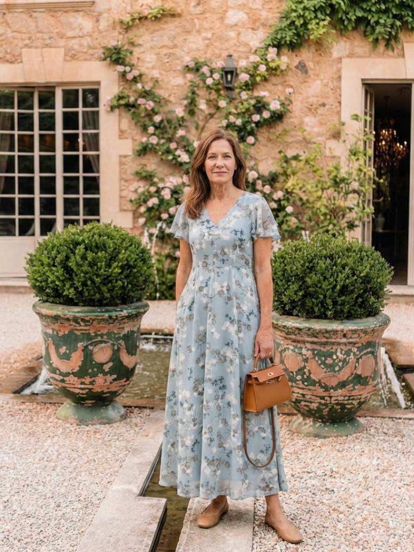 ELENA | TUMMY COVERING FLORAL MAXI DRESS