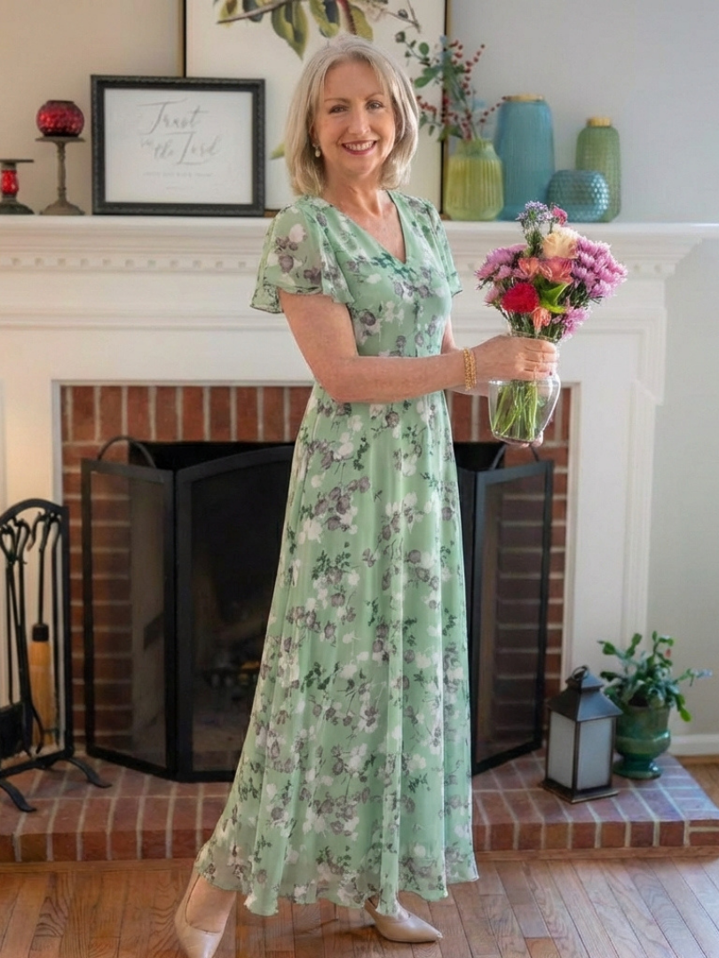 ELENA | TUMMY COVERING FLORAL MAXI DRESS