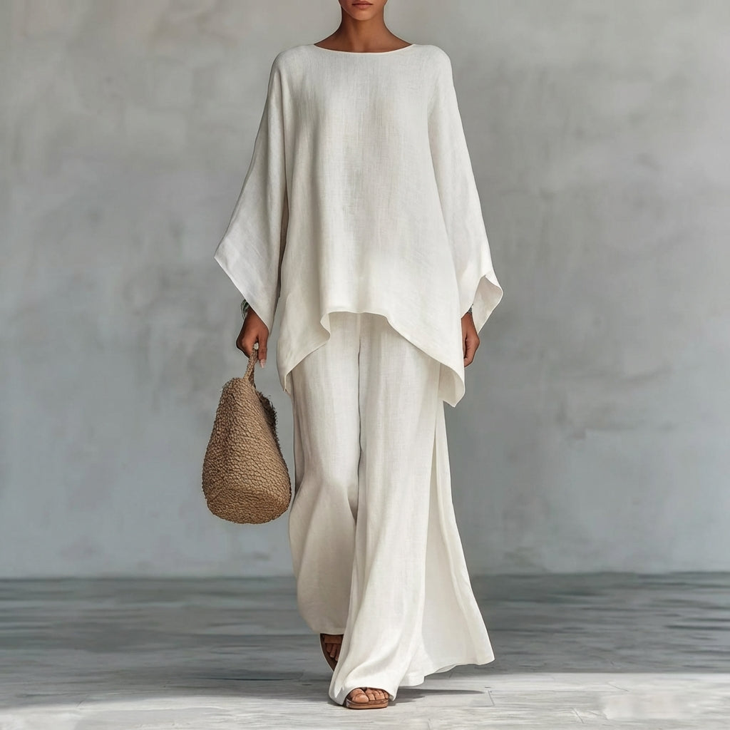 BEATRICE | LONG-SLEEVE TWO-PIECE SET WITH LOOSE PANTS