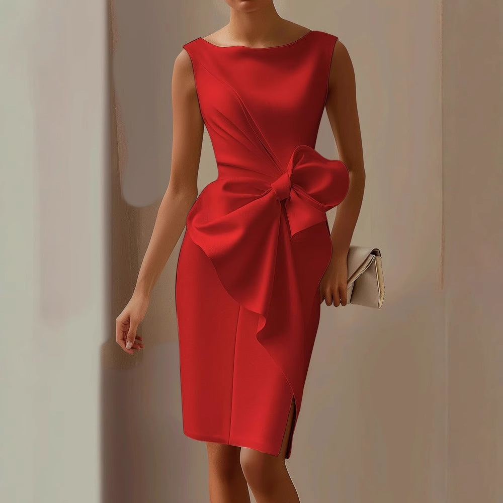 VICTORIA | ELEGANT MIDI DRESS WITH TUMMY COVERAGE