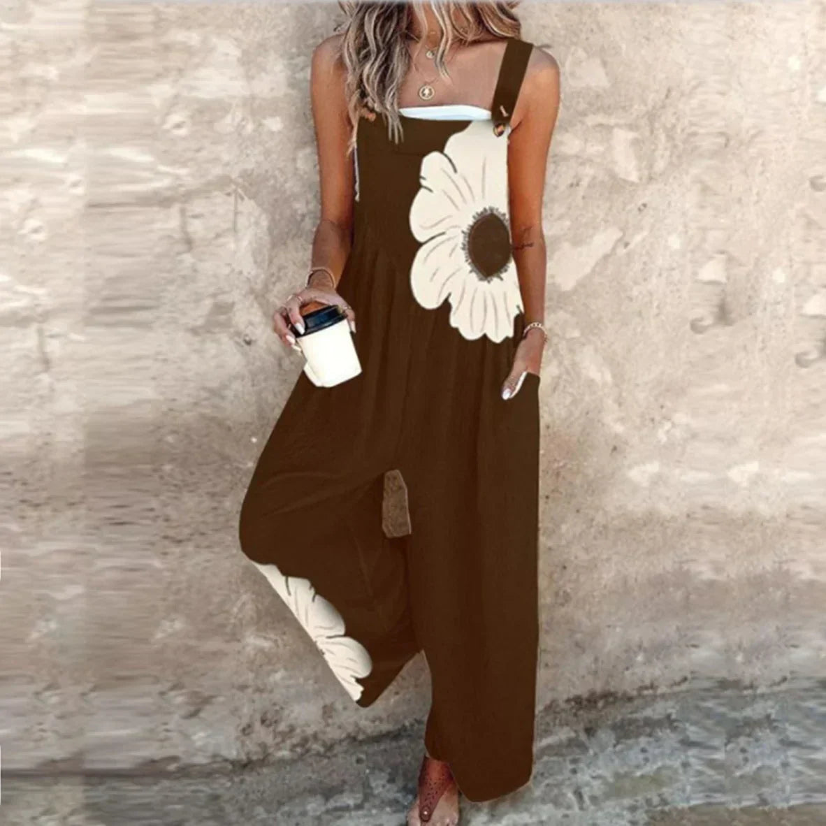 LUNA | RELAXED FIT FLORAL PRINT JUMPSUIT
