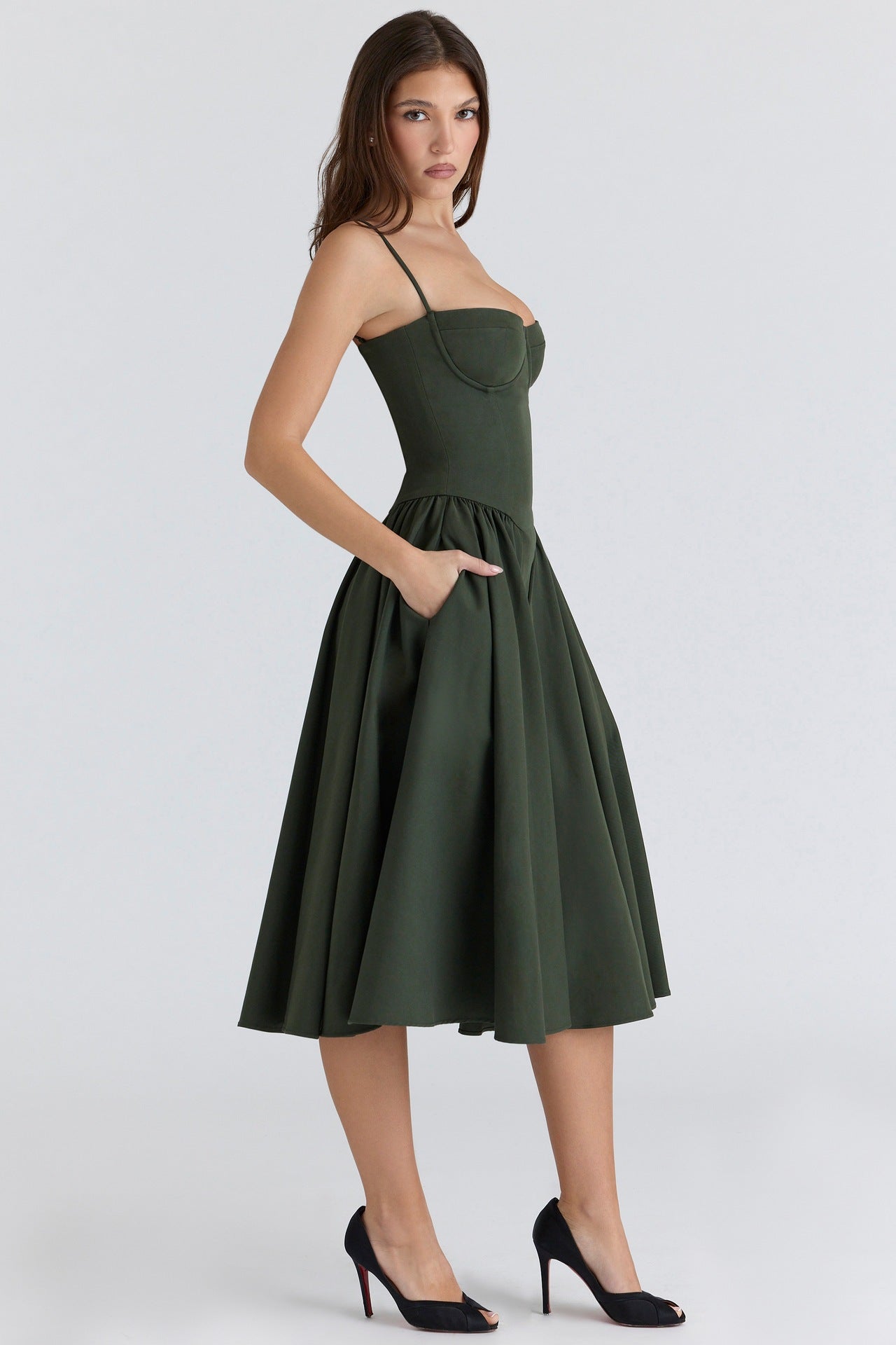 ROMA | ELEGANT CORSET MIDI DRESS