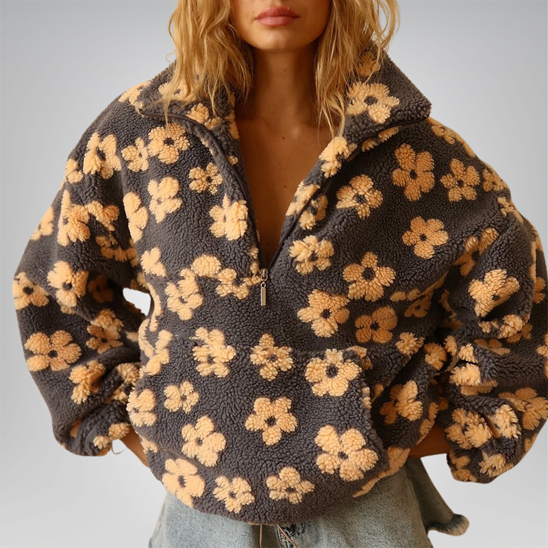 BECCA | COZY FLORAL PRINT FLEECE JUMPER