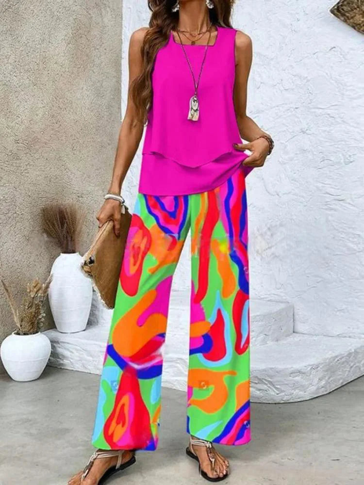 JOANNIE | LIGHT TUMMY COVERING TWO-PIECE SUMMER SET