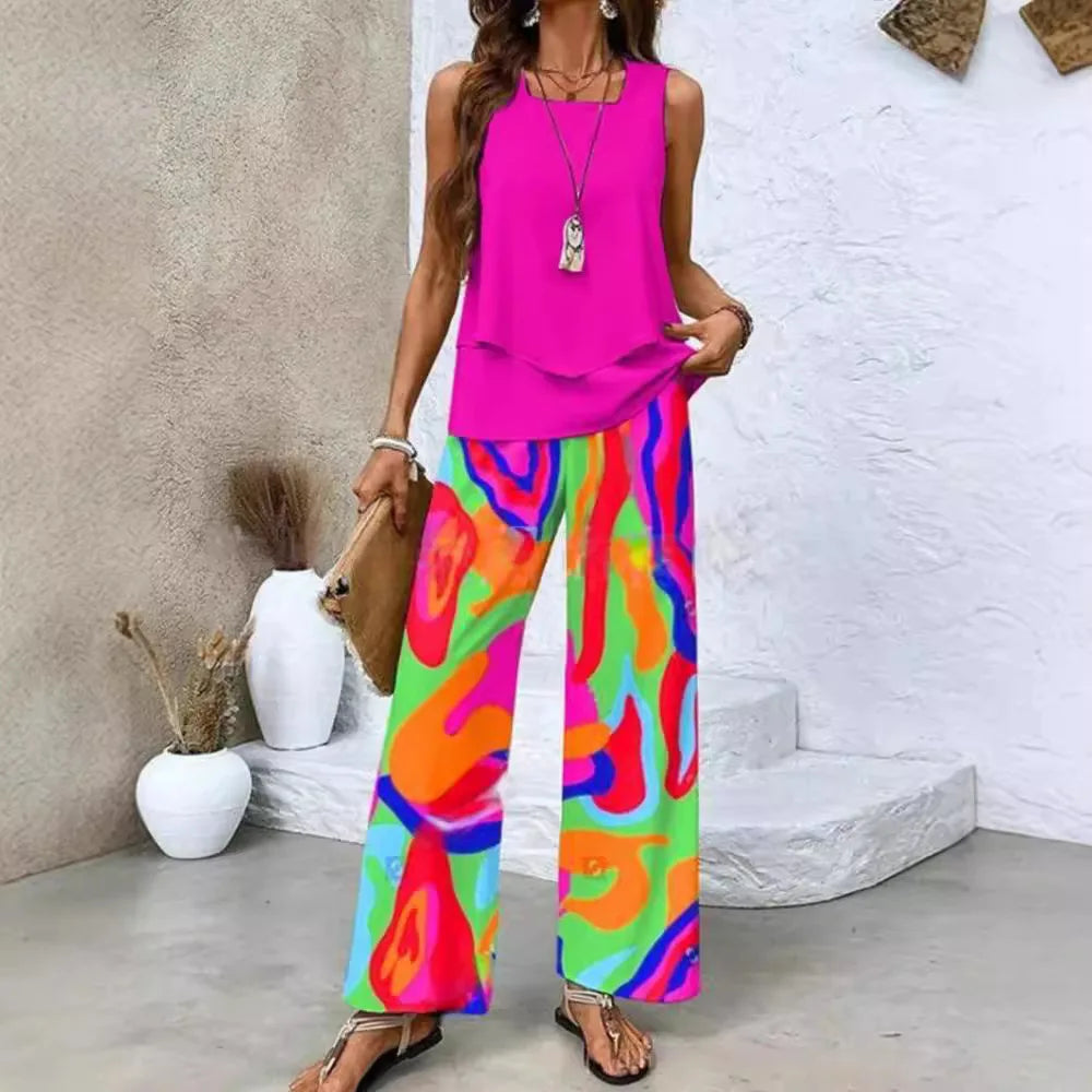 JOANNIE | LIGHT TUMMY COVERING TWO-PIECE SUMMER SET