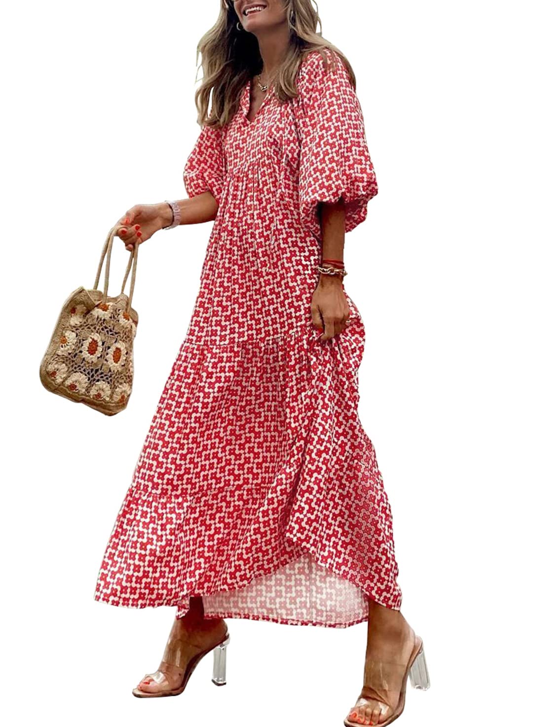 EMILY | FLORAL MAXI DRESS WITH TUMMY COVERAGE