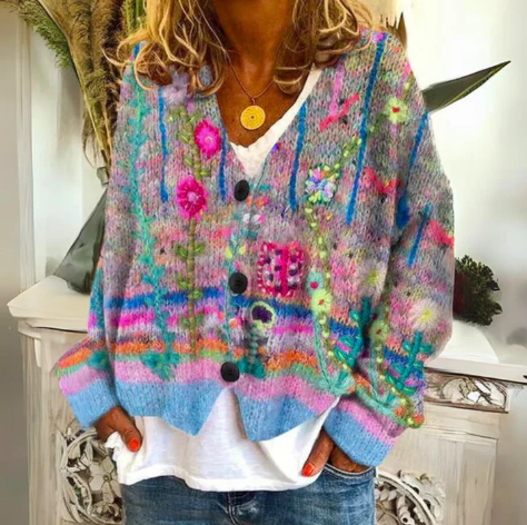 EMILIA | ARTFUL FLORAL CARDIGAN