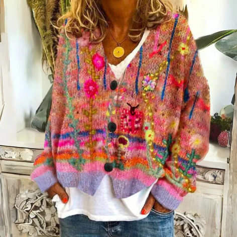 EMILIA | ARTFUL FLORAL CARDIGAN