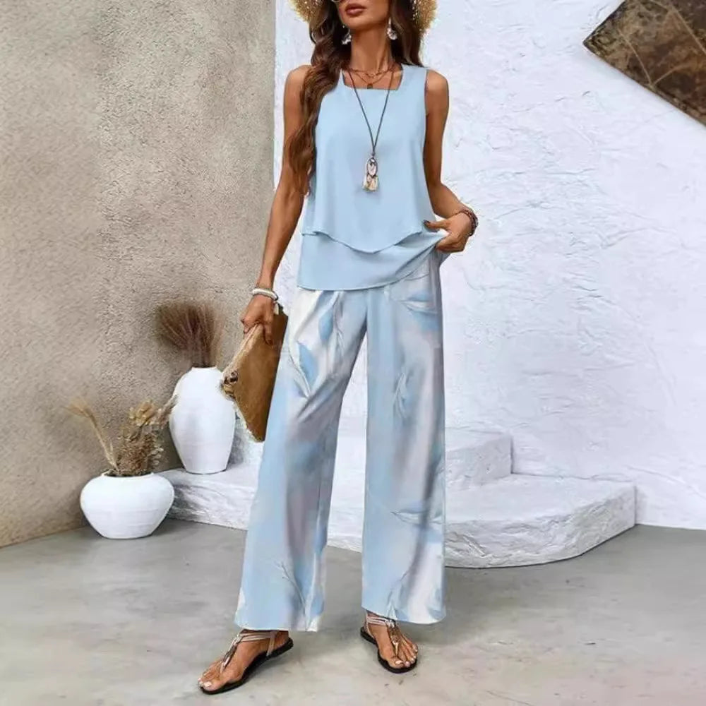 JOANNIE | LIGHT TUMMY COVERING TWO-PIECE SUMMER SET