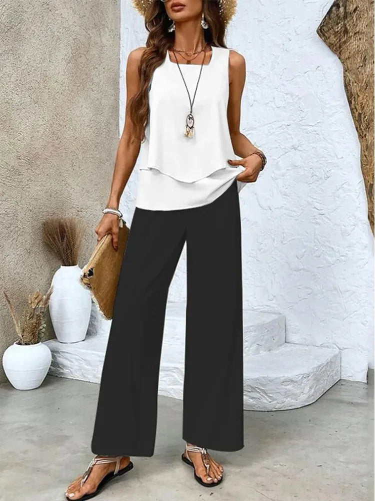 JOANNIE | LIGHT TUMMY COVERING TWO-PIECE SUMMER SET