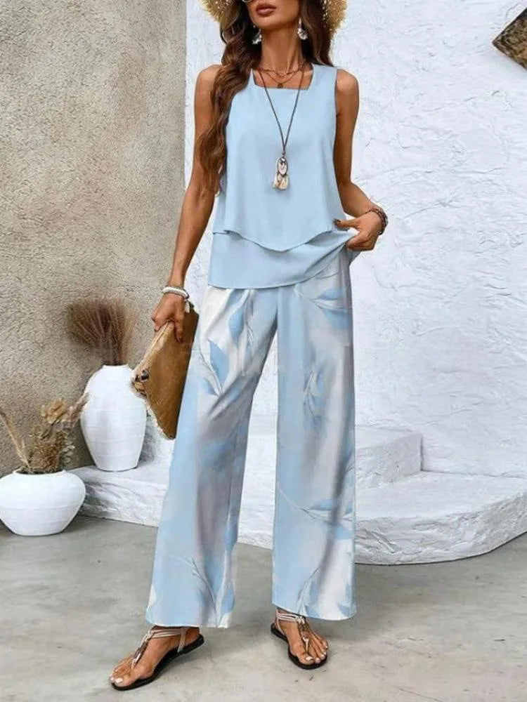 JOANNIE | LIGHT TUMMY COVERING TWO-PIECE SUMMER SET