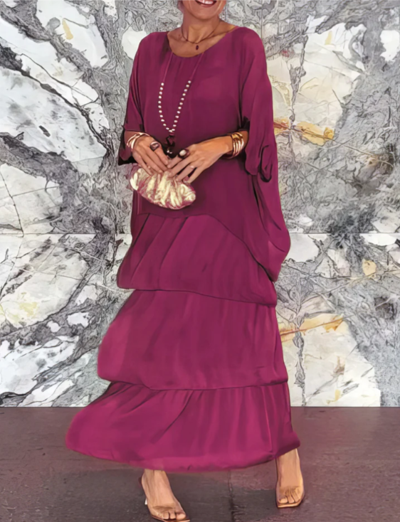 AMALIA | FLOWING TUMMY COVERING MAXI DRESS