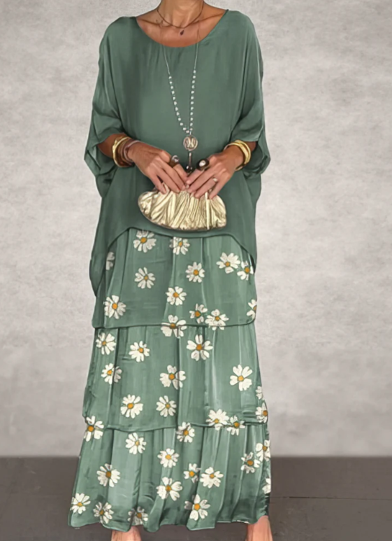 AMALIA | FLOWING TUMMY COVERING MAXI DRESS