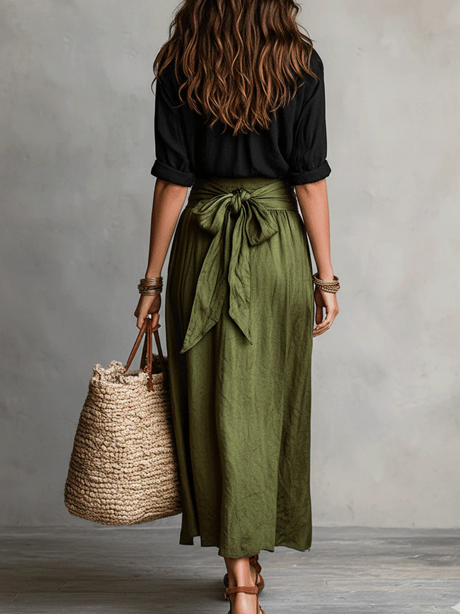 RIVER | ELEGANT TWO-PIECE MIDI SKIRT SET