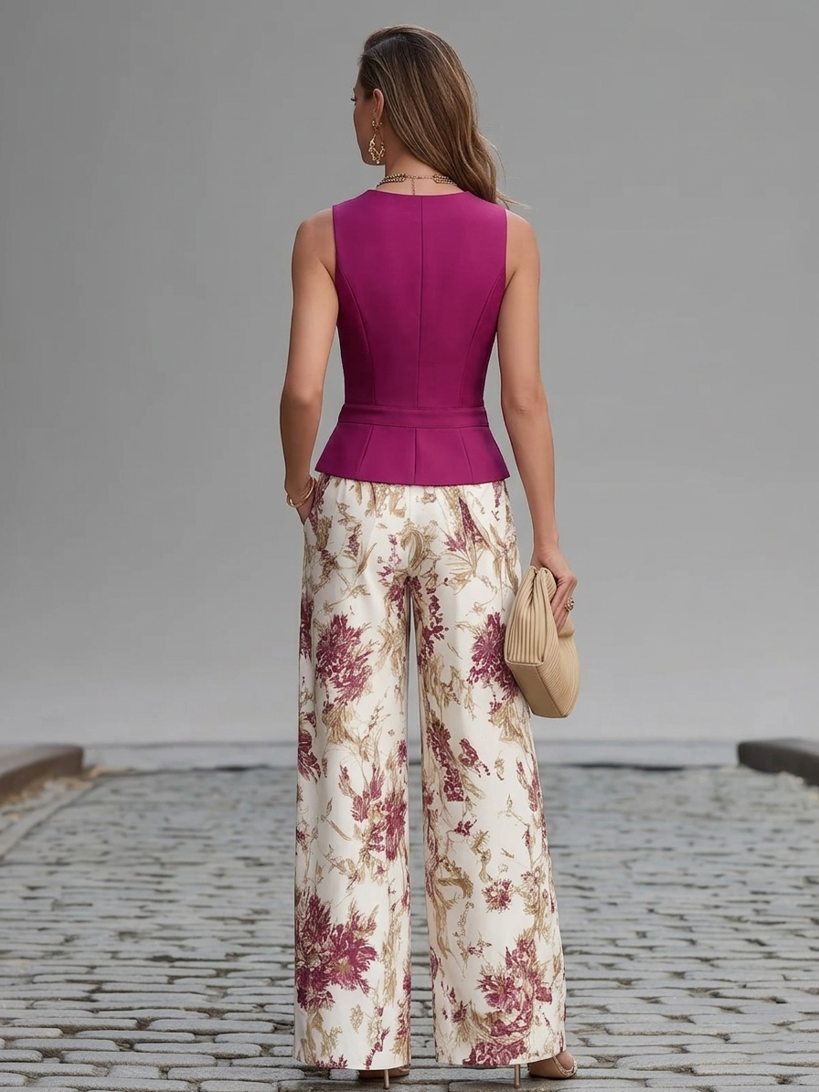 ROSIA | FLORAL WIDE-LEG PANTS SET