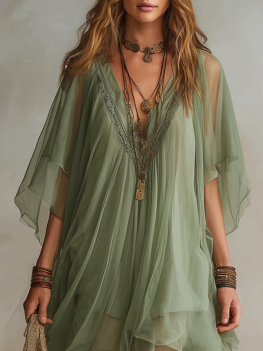 ELVIRA | LAYERED FLOWY MINI DRESS