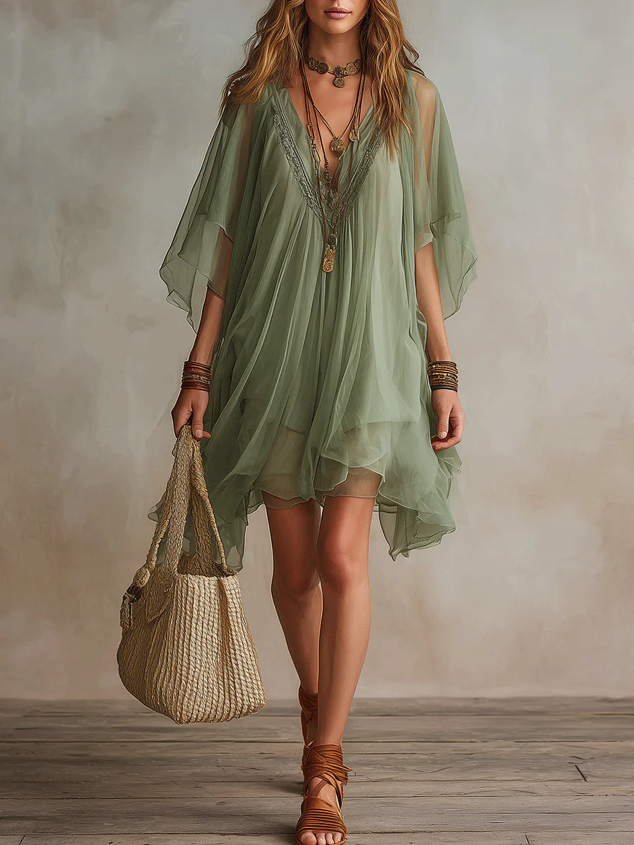 ELVIRA | LAYERED FLOWY MINI DRESS