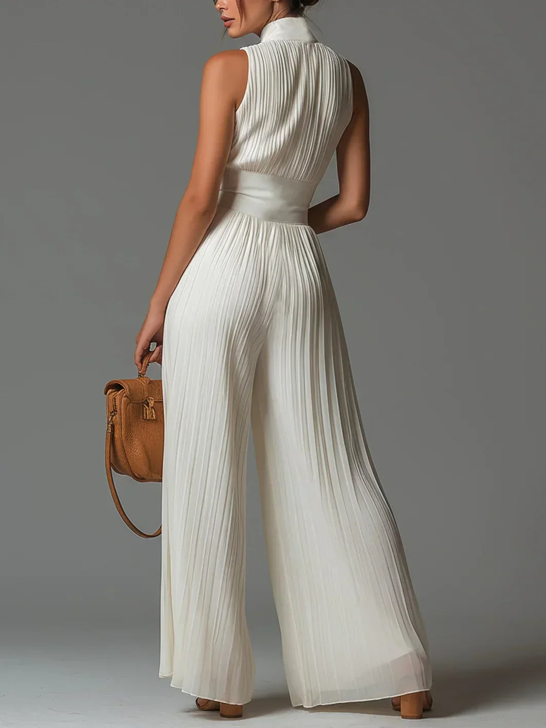 KRISTINA | ELEGANT CHIFFON WIDE-LEG JUMPSUIT