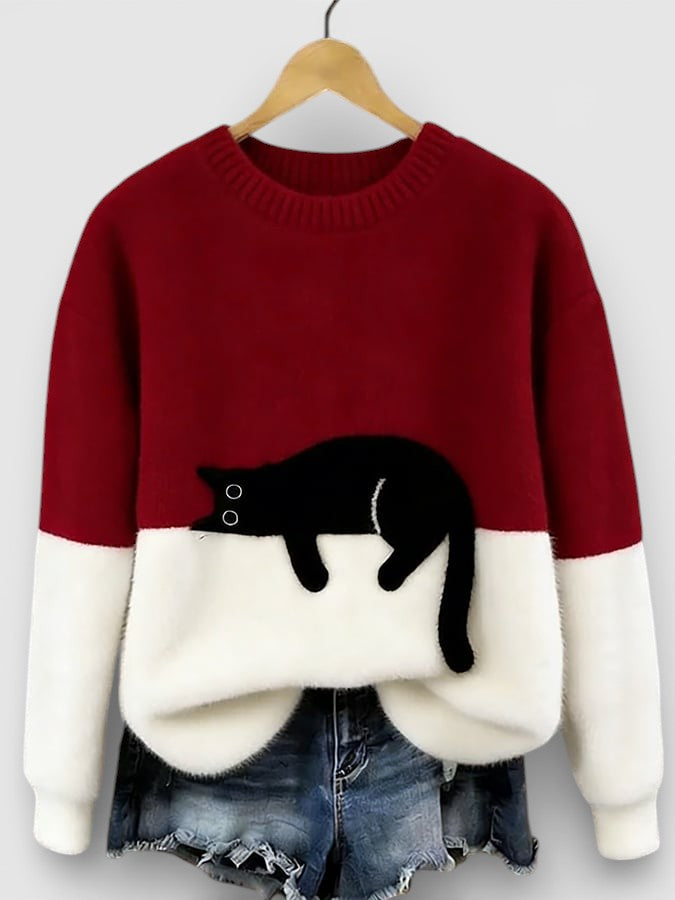 LINDA | GRAPHIC CAT PRINT HOODIE