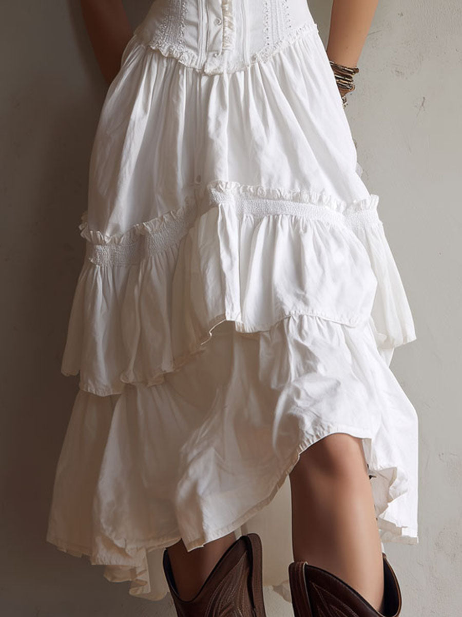 LANA | BOHO CORSET MIDI DRESS