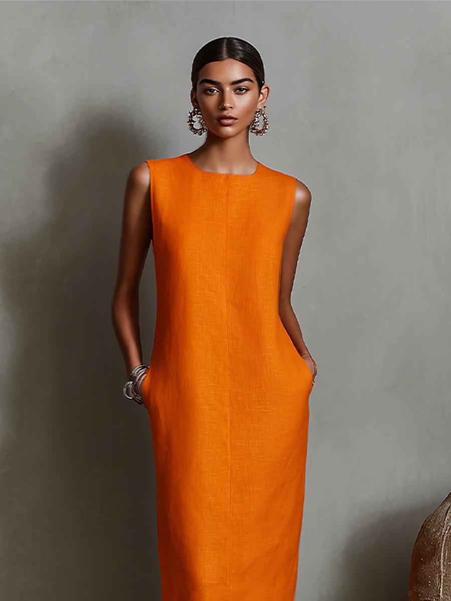 MAUREEN | TIMELESS MIDI DRESS WITH POCKETS