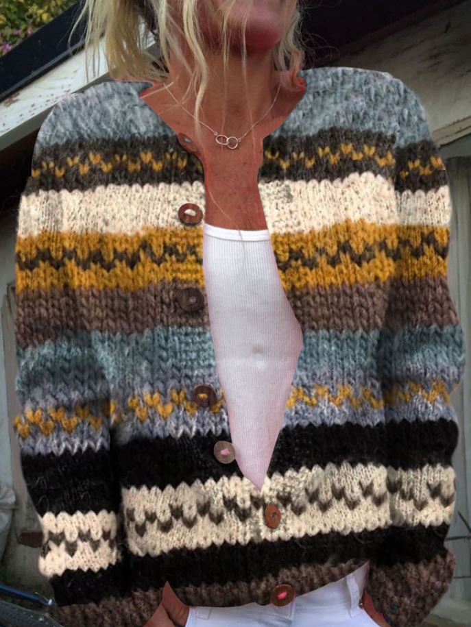 ZADIE | COLOURFUL KNITTED CARDIGAN