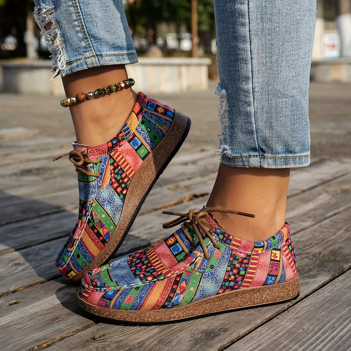ZEPHIRA | COLOURFUL RETRO PATCHWORK SNEAKERS