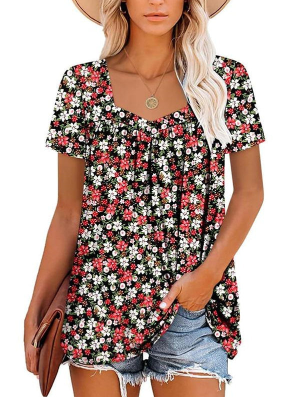 MAY | COZY TUMMY COVERING PRINT TOP