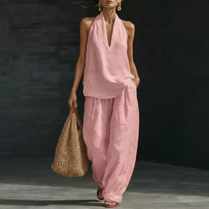 ANNIE | RELAXED HALTER TWO-PIECE SET