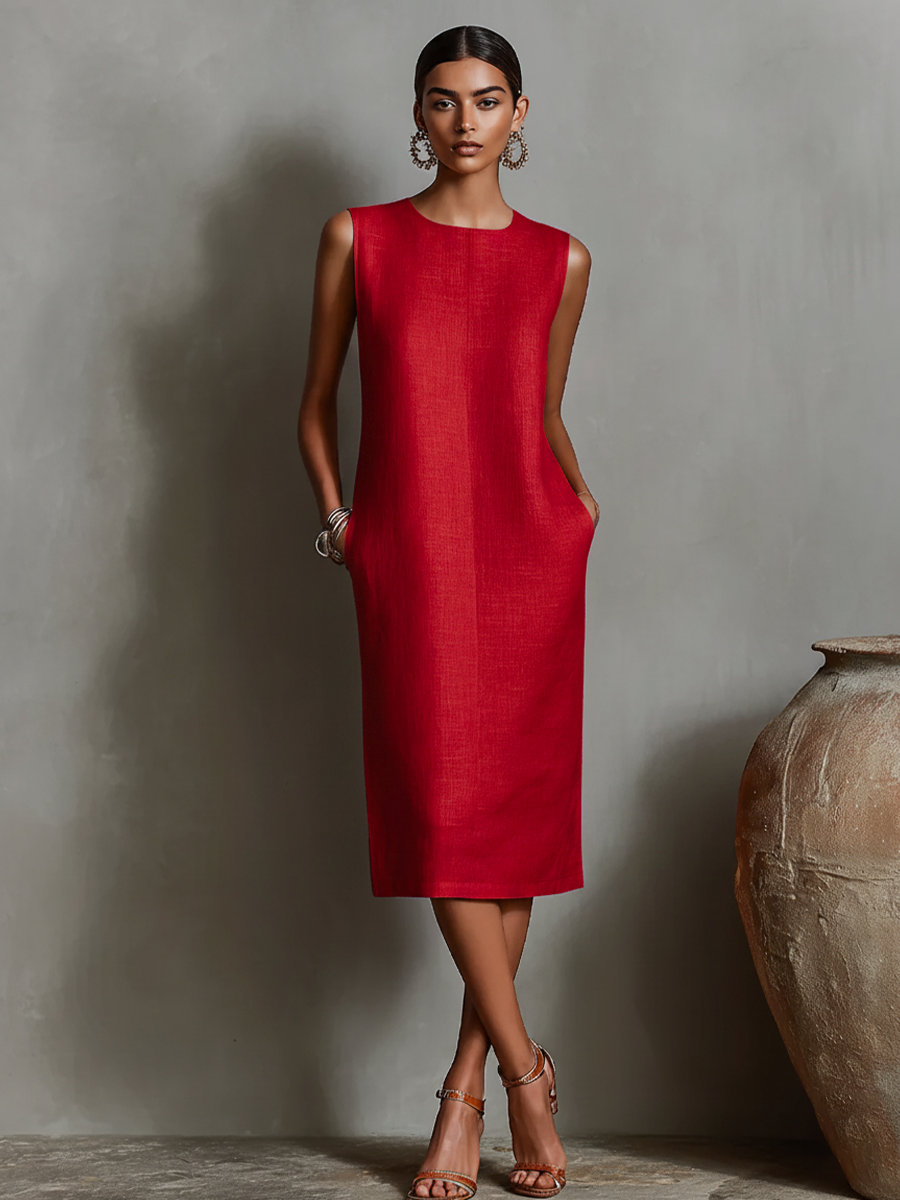 MAUREEN | TIMELESS MIDI DRESS WITH POCKETS