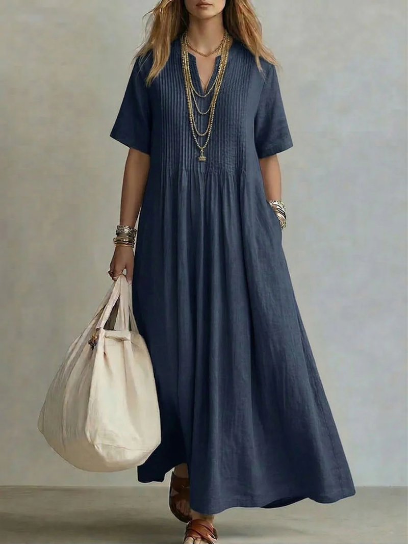 Livia | Pintuck Maxi Dress
