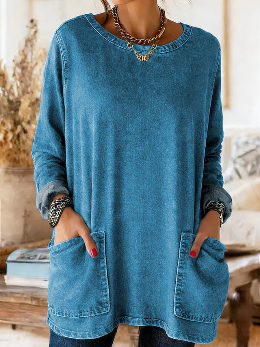 EVIE | TUMMY COVERING DENIM TUNIC