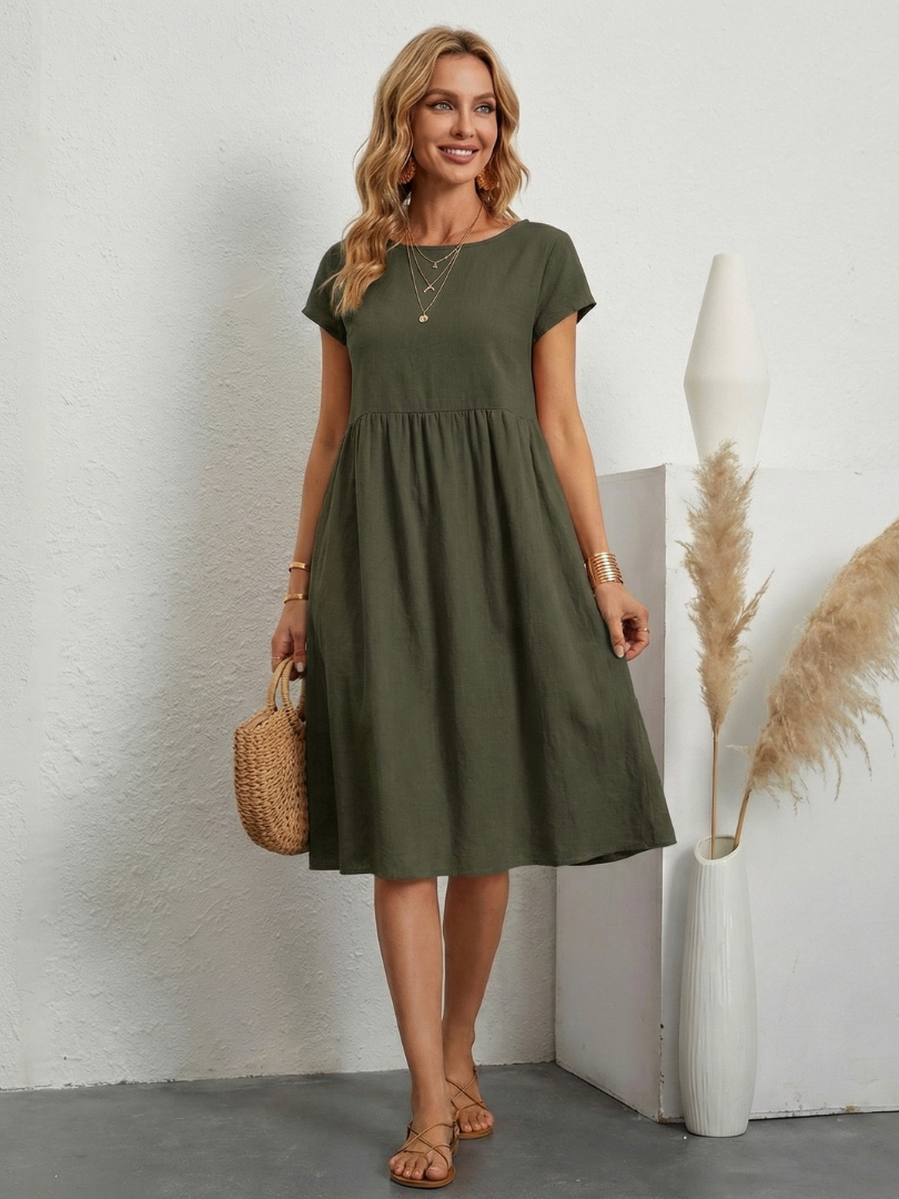 ELENI | STYLISH TUMMY COVERING POCKET DRESS