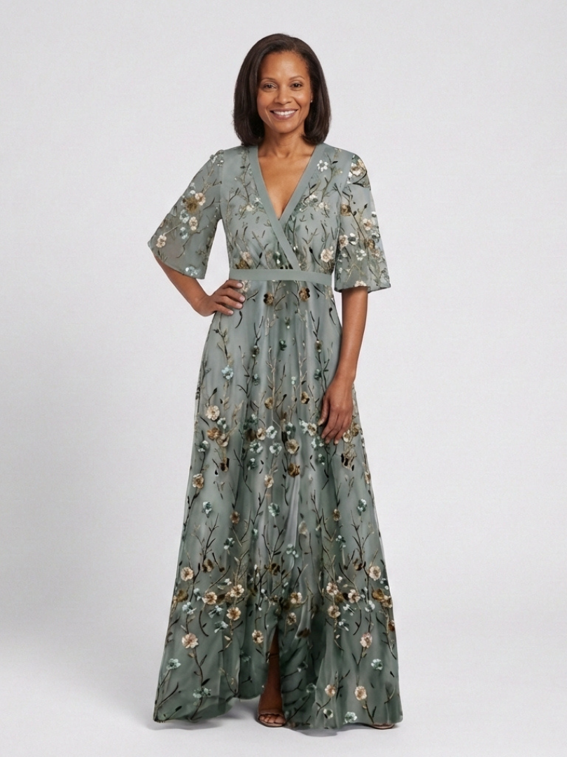 ELIZA | FLORAL MAXI DRESS WITH TUMMY COVERAGE