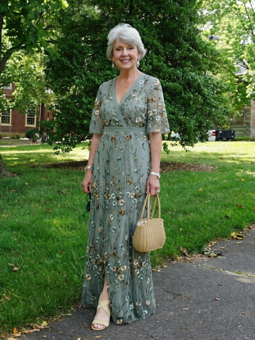 ELIZA | FLORAL MAXI DRESS WITH TUMMY COVERAGE