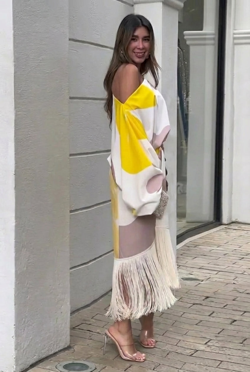 MARTINA | ELEGANT TUMMY COVERING FRINGE SET