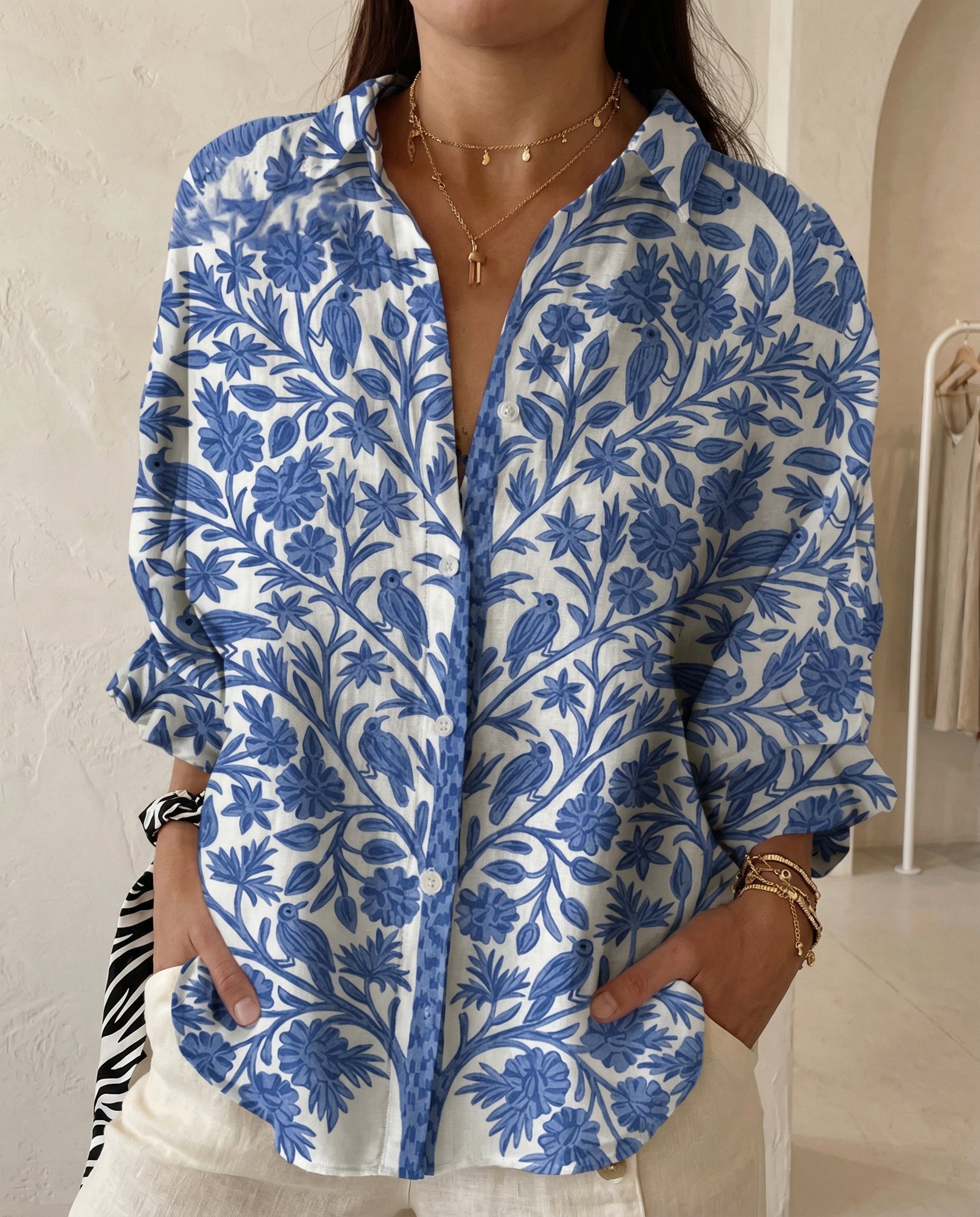 ELEANOR | FLOWY BLOUSE WITH TUMMY COVERAGE