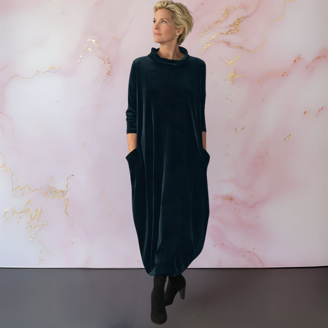 LEONA | ELEGANT VELVET MAXI DRESS