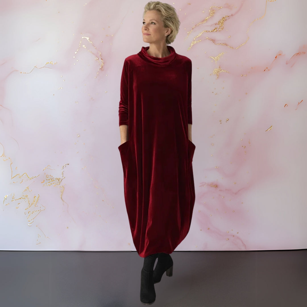 LEONA | ELEGANT VELVET MAXI DRESS