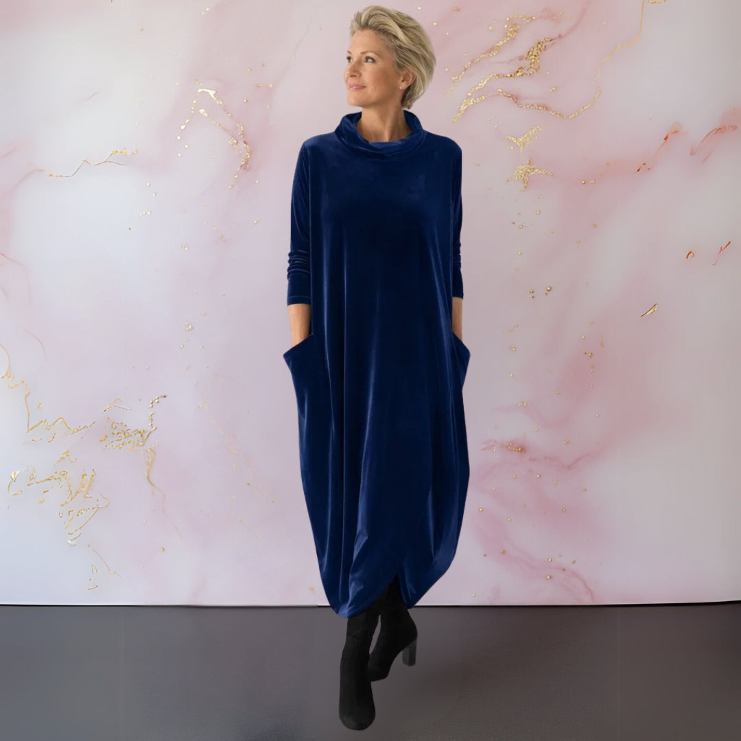LEONA | ELEGANT VELVET MAXI DRESS