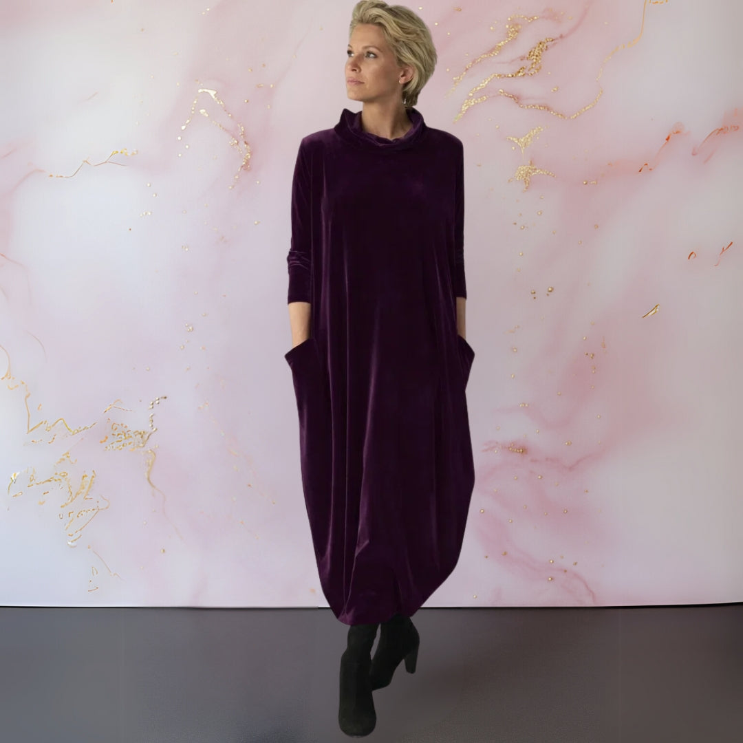 LEONA | ELEGANT VELVET MAXI DRESS