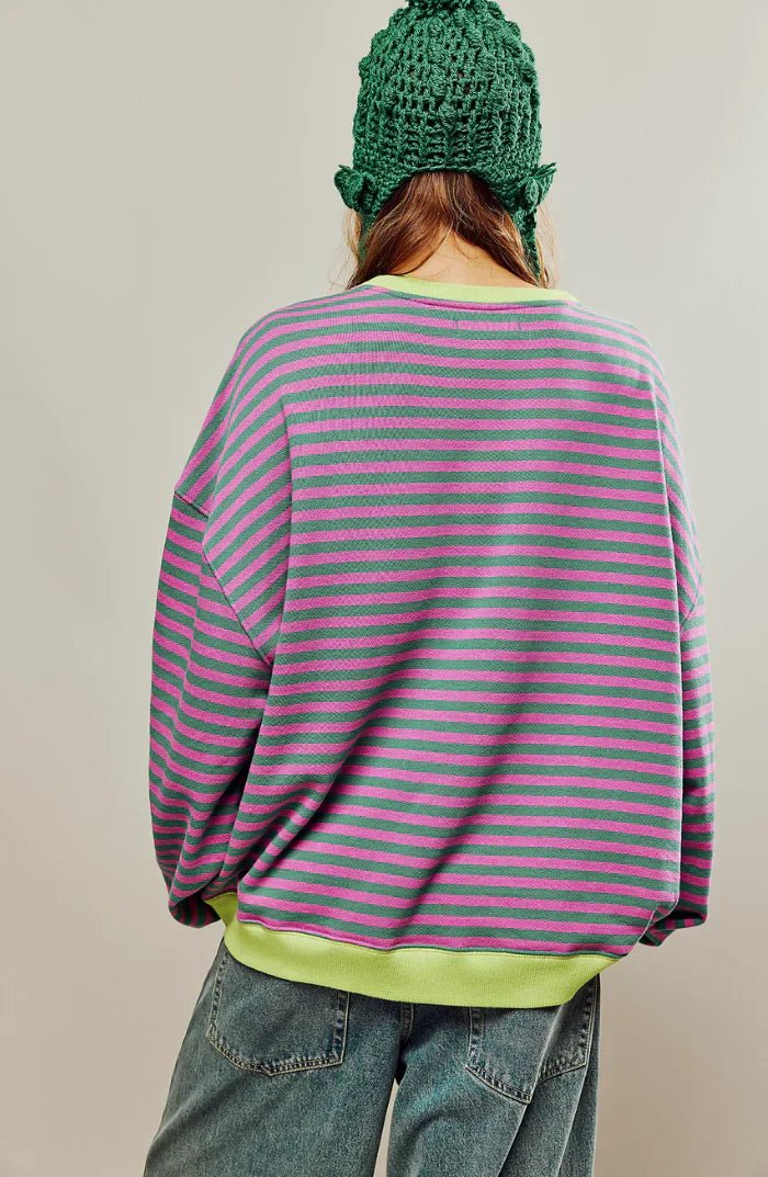 MANA | STRIPED OVERSIZED SWEATER