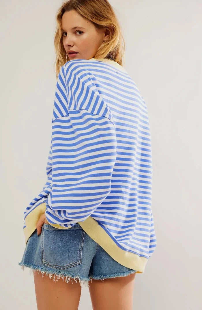 MANA | STRIPED OVERSIZED SWEATER