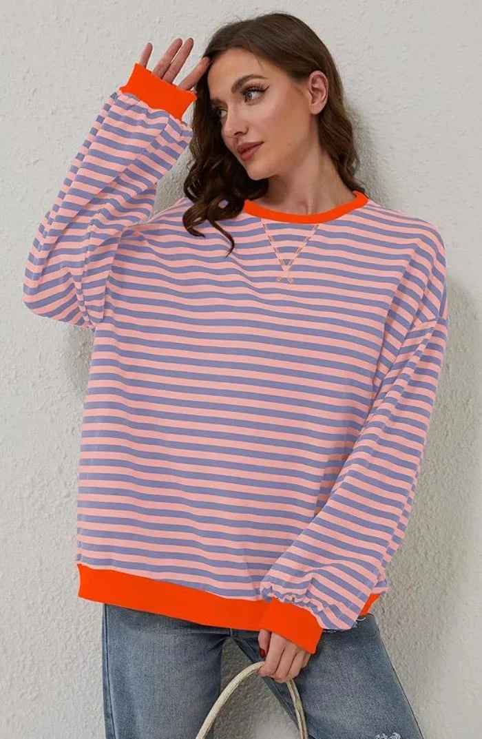 MANA | STRIPED OVERSIZED SWEATER